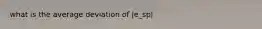 what is the average deviation of |e_sp|