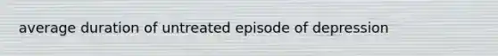 average duration of untreated episode of depression