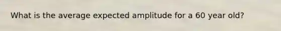 What is the average expected amplitude for a 60 year old?