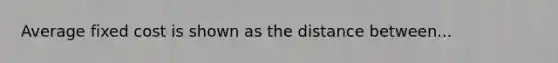 Average fixed cost is shown as the distance between...
