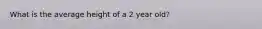 What is the average height of a 2 year old?