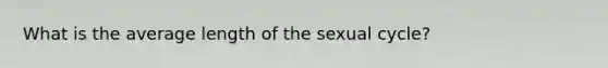 What is the average length of the sexual cycle?