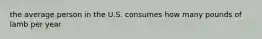 the average person in the U.S. consumes how many pounds of lamb per year
