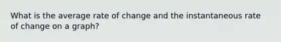 What is the average rate of change and the instantaneous rate of change on a graph?