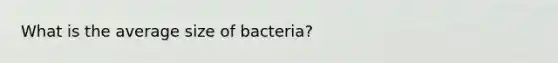 What is the average size of bacteria?