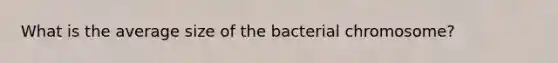 What is the average size of the bacterial chromosome?