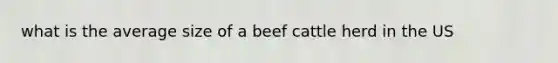 what is the average size of a beef cattle herd in the US