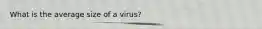 What is the average size of a virus?