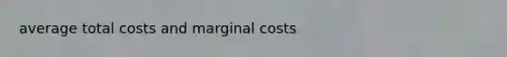 average total costs and marginal costs