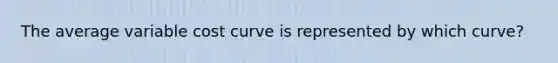 The average variable cost curve is represented by which curve?