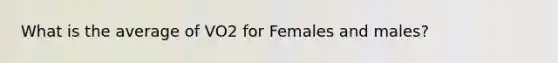 What is the average of VO2 for Females and males?