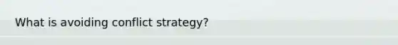 What is avoiding conflict strategy?