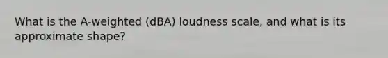 What is the A-weighted (dBA) loudness scale, and what is its approximate shape?