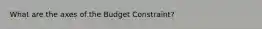 What are the axes of the Budget Constraint?