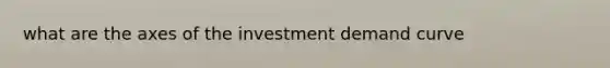 what are the axes of the investment demand curve