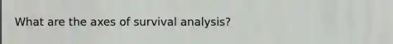 What are the axes of survival analysis?