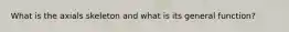 What is the axials skeleton and what is its general function?