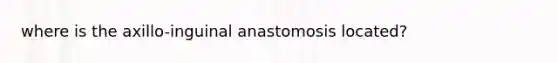 where is the axillo-inguinal anastomosis located?