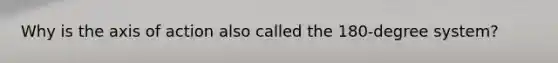 Why is the axis of action also called the 180-degree system?