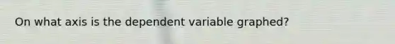 On what axis is the dependent variable graphed?