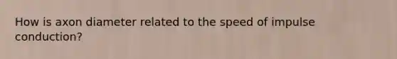 How is axon diameter related to the speed of impulse conduction?