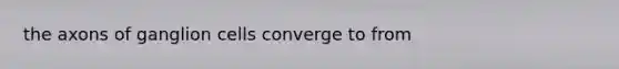 the axons of ganglion cells converge to from