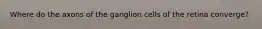 Where do the axons of the ganglion cells of the retina converge?
