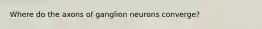 Where do the axons of ganglion neurons converge?