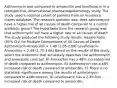 Azithromycin was compared to amoxicillin and levofloxacin in a retrospective, observational pharmacoepidemiology study. The study used a national cohort of patients from an insurance claims database. The research question was: does azithromycin have a higher risk of all causes of death compared to a control antibiotic group? The hypothesis from the research group was that azithromycin will have a higher rate of all causes of death. The study produced the following study results: Hazard Ratio (95% CIs) for Multiple Comparisons of All Causes of Death Azithromycin-Amoxicillin = 1.48 (1.05-2.09) Levofloxacin-Amoxicillin = 2.49 (1.70-3.64) Based on the results of the study, select the statement that accurately describes the azithromycin and amoxicillin contrast. A) Amoxicillin has a 48% increased risk of death compared to azithromycin. B) Azithromycin has a 48% increased risk of death compared to amoxicillin. C) There is no statistical significance among the results of azithromycin compared to azithromycin. D) Levofloxacin has a 2.49-fold increased risk of death compared to amoxicillin.