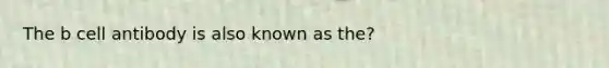 The b cell antibody is also known as the?