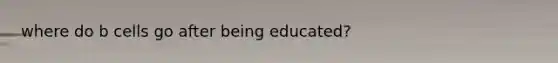 where do b cells go after being educated?