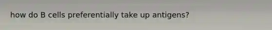 how do B cells preferentially take up antigens?