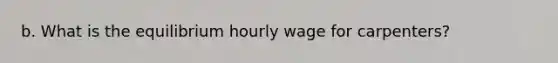 b. What is the equilibrium hourly wage for carpenters?