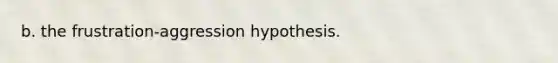 b. the frustration-aggression hypothesis.