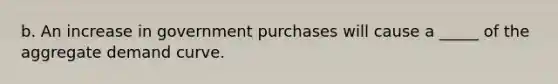 b. An increase in government purchases will cause a _____ of the aggregate demand curve.