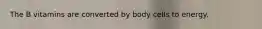 The B vitamins are converted by body cells to energy.