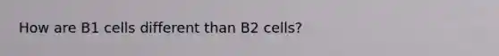 How are B1 cells different than B2 cells?