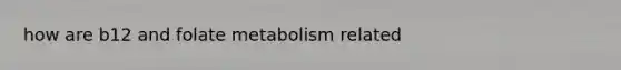 how are b12 and folate metabolism related