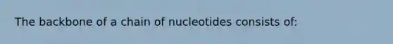 The backbone of a chain of nucleotides consists of: