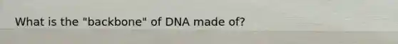 What is the "backbone" of DNA made of?