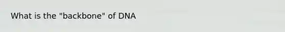 What is the "backbone" of DNA