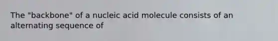 The "backbone" of a nucleic acid molecule consists of an alternating sequence of