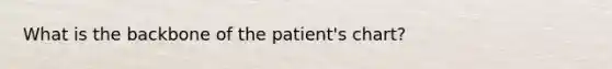 What is the backbone of the patient's chart?