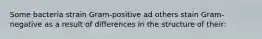 Some bacteria strain Gram-positive ad others stain Gram-negative as a result of differences in the structure of their: