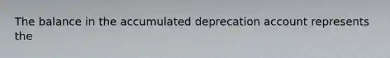 The balance in the accumulated deprecation account represents the