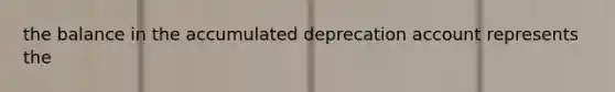 the balance in the accumulated deprecation account represents the