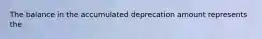 The balance in the accumulated deprecation amount represents the