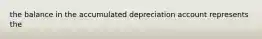 the balance in the accumulated depreciation account represents the