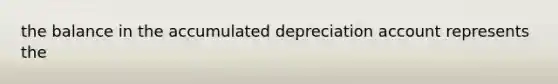 the balance in the accumulated depreciation account represents the