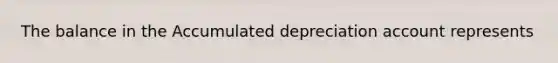 The balance in the Accumulated depreciation account represents